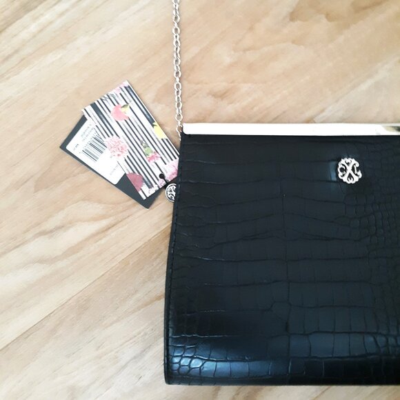 Christian Lacroix Croc Embossed Sasha Clutch Shoulder Bag - Picture 7 of 11